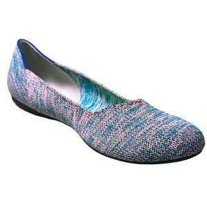 Rothy’s Turquoise Pink Melange Ballet Flats Size 10.5